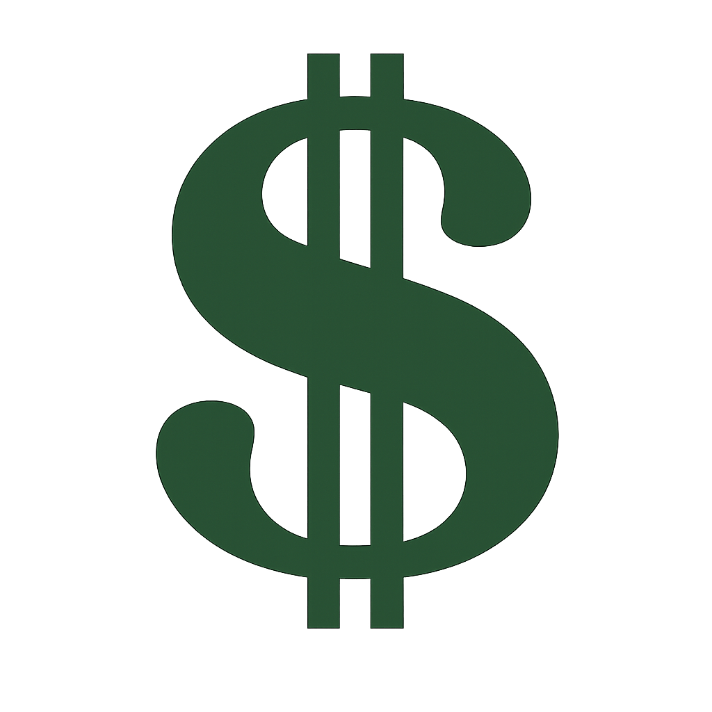 Dollar sign using HEX 334D28-1